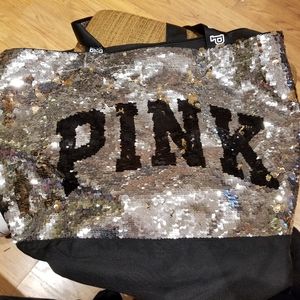 PINK Reversible Sequin Tote